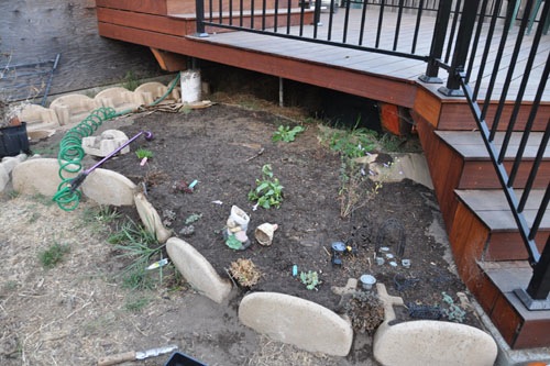 The deck beds absorbing water