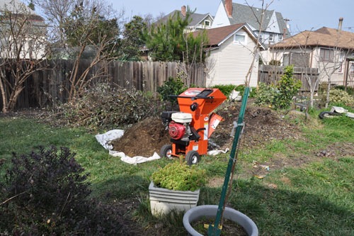 First pile of mulch done