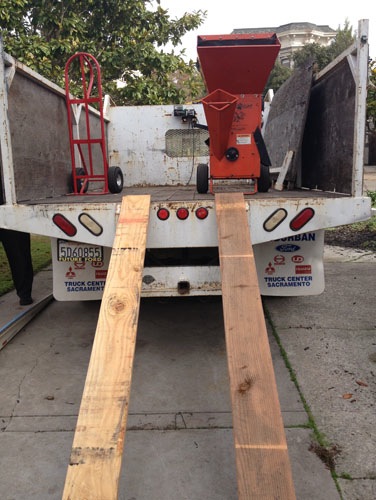 Getting the chipper/shredder out of the truck