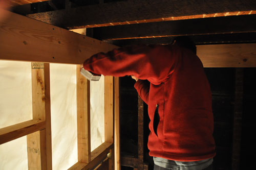 Laying out the ceiling joists