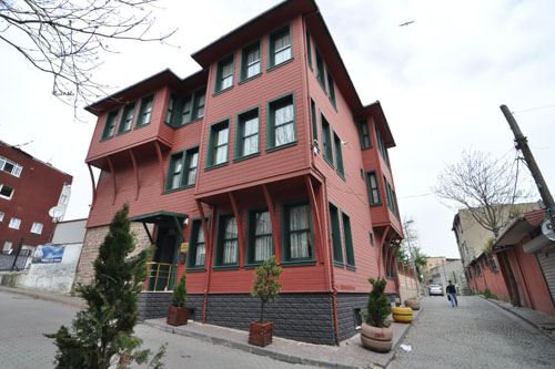 A nicely restored wooden house