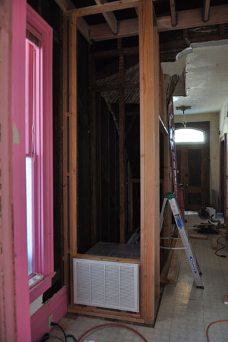 Framing the hall closet