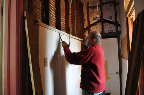 Removing the top of the wainscoating