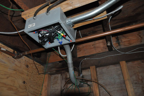 The junction box in the basement