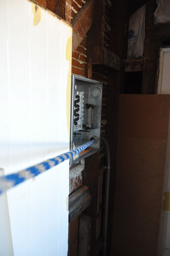 Rope coming through the conduit in the upstairs subpanel