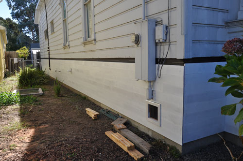 Finished east siding