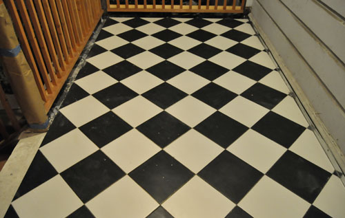 Tiled floor