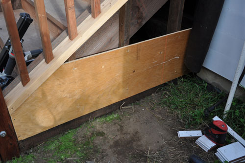 Installing plywood