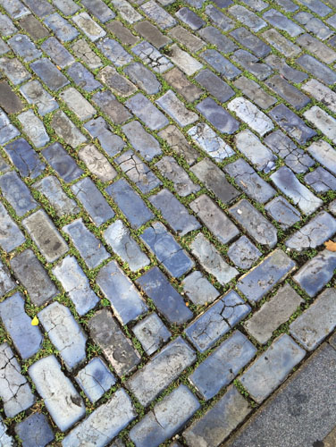 Glazed brick streets