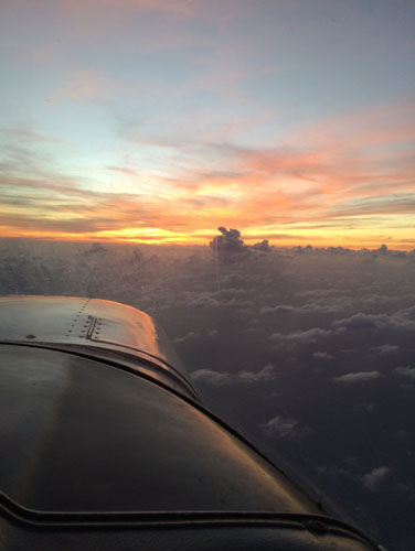 The cloud bank between us and Florida