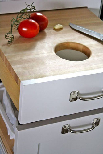 Hole in the cutting board