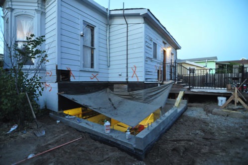 Backfilled foundation