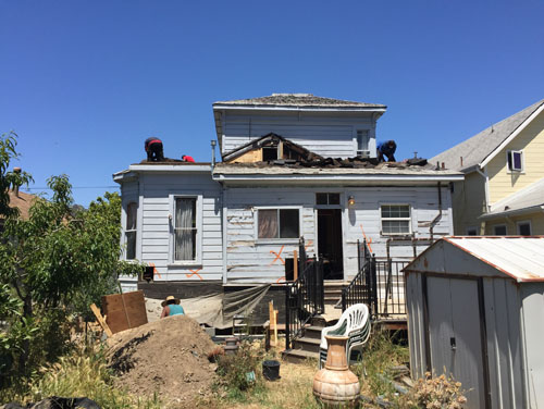 Tearing the low attic off