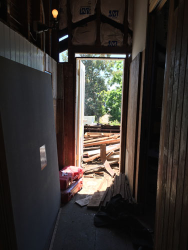 View out the upstairs hall