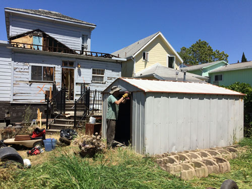 The shed, before