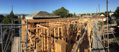 Panorama from the scaffolding