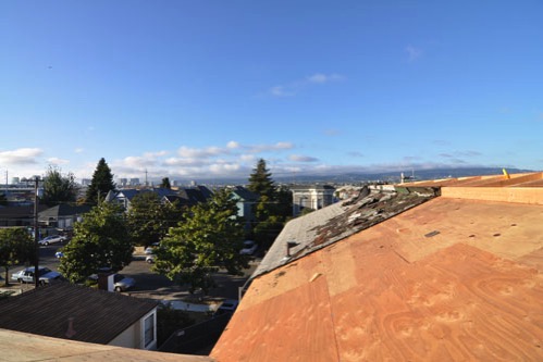 View out over the roof