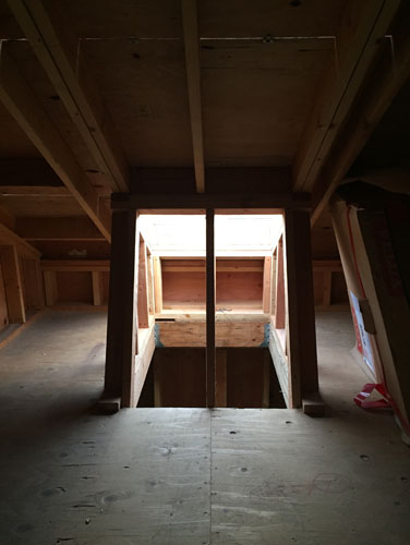 Back bathroom skylight shaft