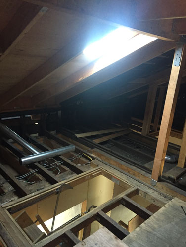 Skylight over the stairs to the attic