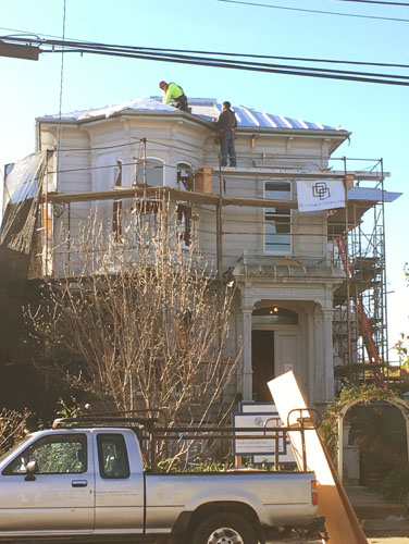 Roof installation underway