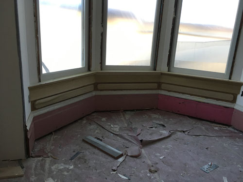 Paneling under the bay window