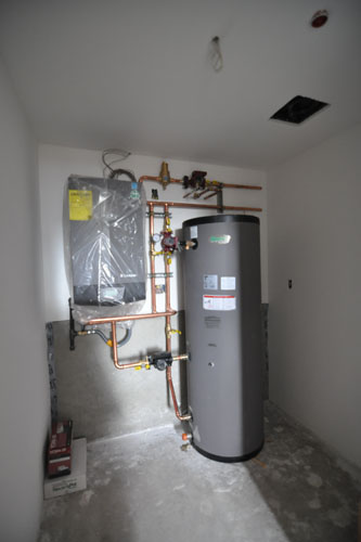 Instant hot water plus storage tank