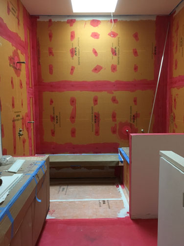 Back bathroom waterproofing