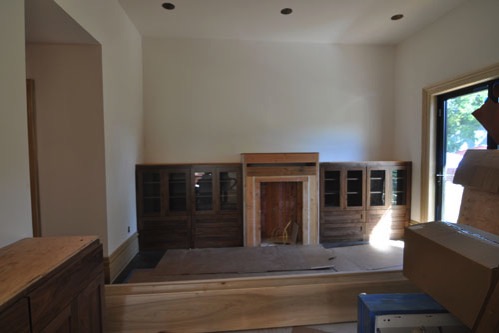 Dining room cabinets installed