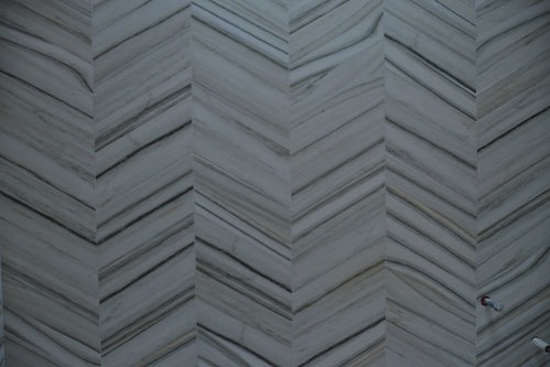 Chevron tiles close up