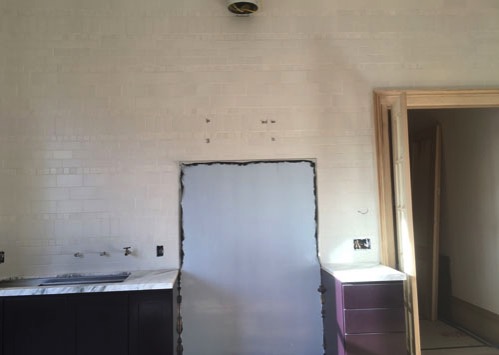 Kitchen stove wall