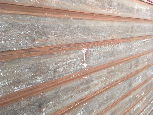 Sanded wood siding