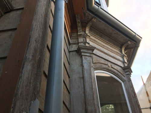 Kitchen bay window stripped