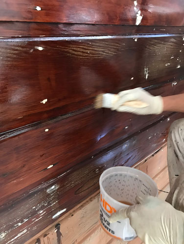 Epoxying the siding